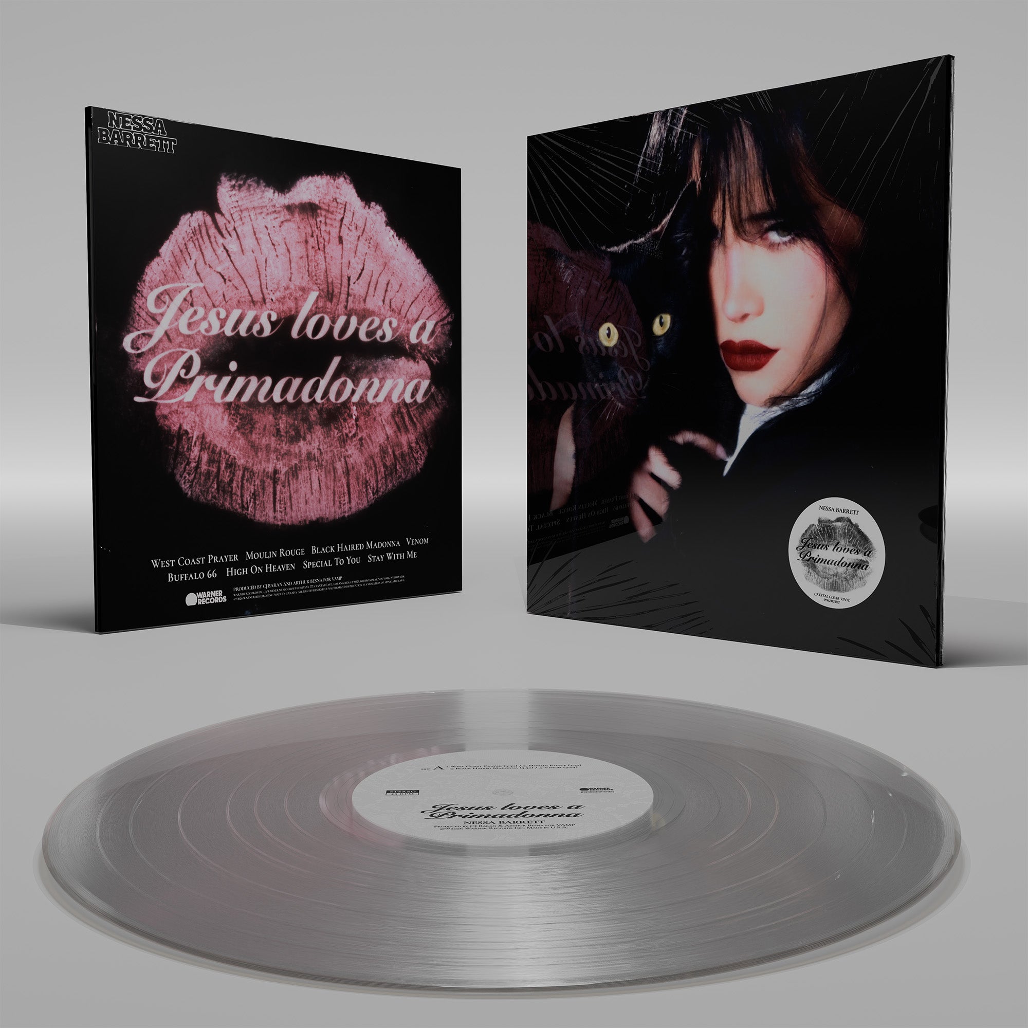Jesus loves a primadonna Crystal Clear Vinyl LP – Nessa Barrett