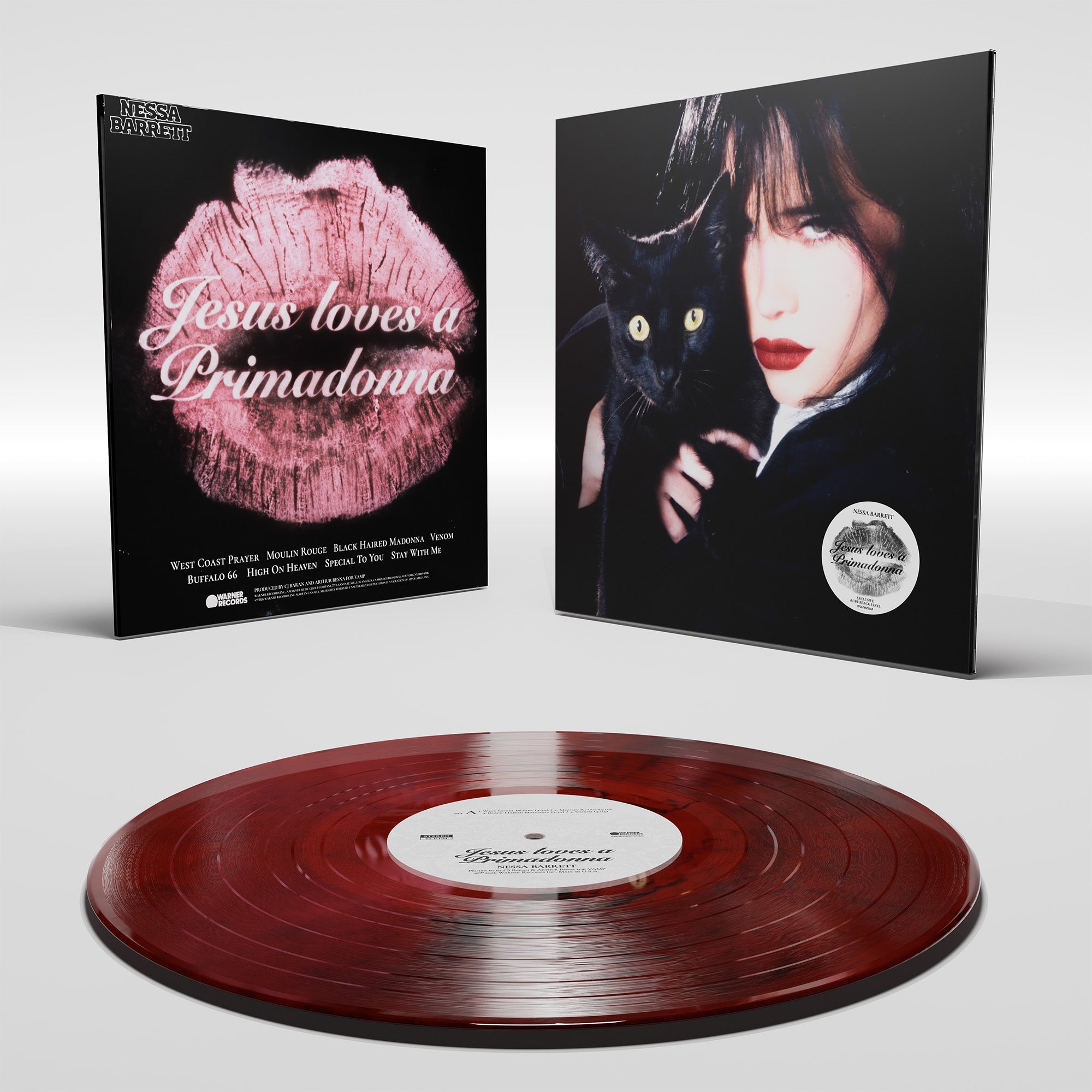 Jesus loves a primadonna Exclusive Ruby Black Vinyl LP – Nessa Barrett