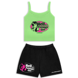 Hell Is A Teenage Girl Crop Tank and Shorts Set